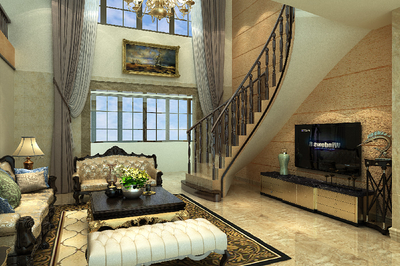 320平欧式豪华别墅豪宅装修效果案例 鑫龙小区装修实景图赏析